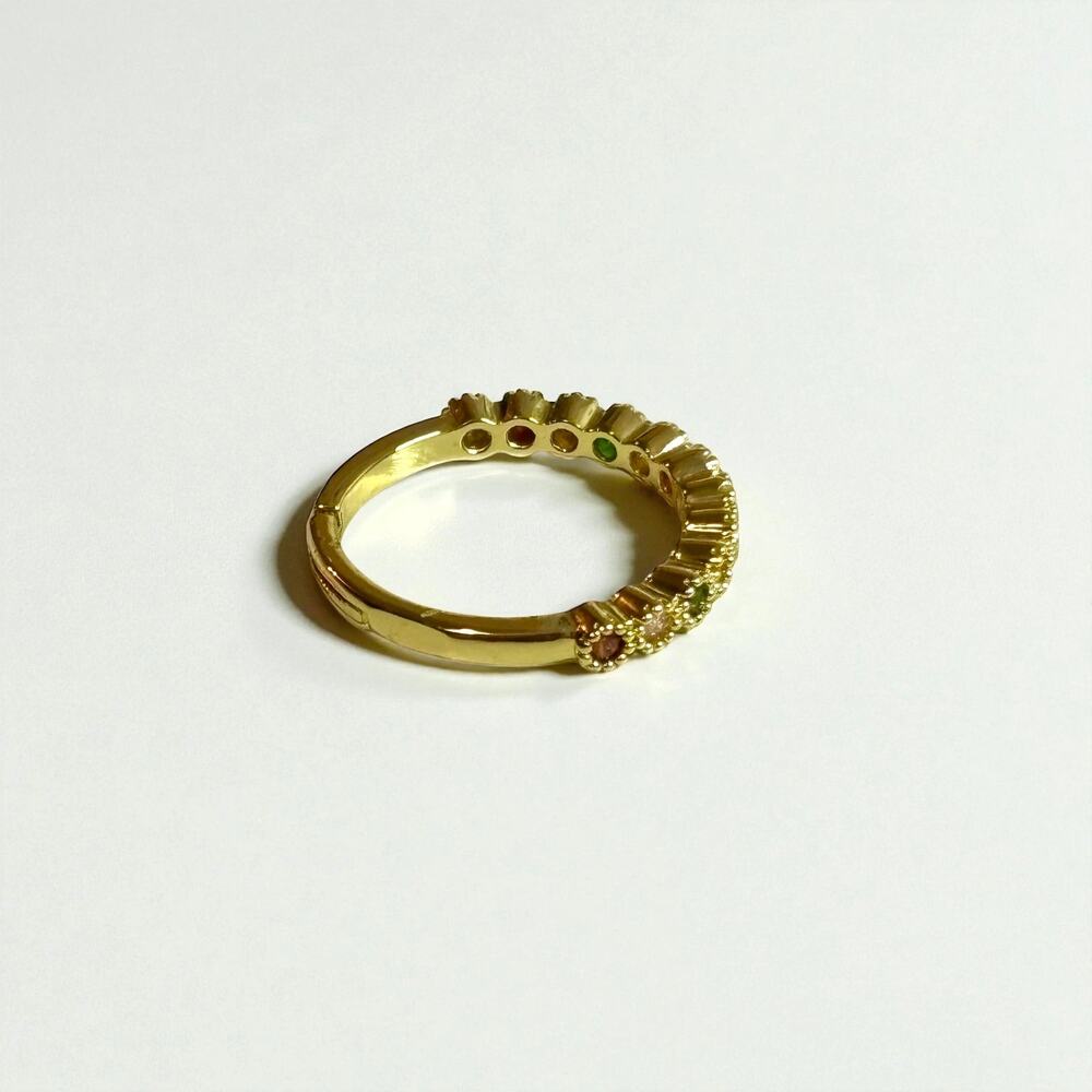 Colorful Adjustable Gold Ring - Picture 7 of 7